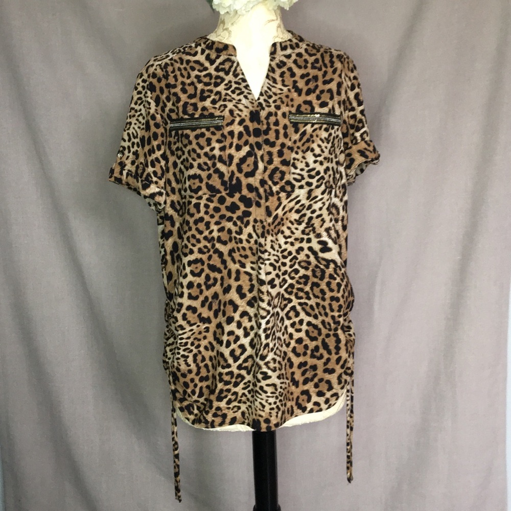Leopard 🐆 Cheetah Print Short Sleeve Top